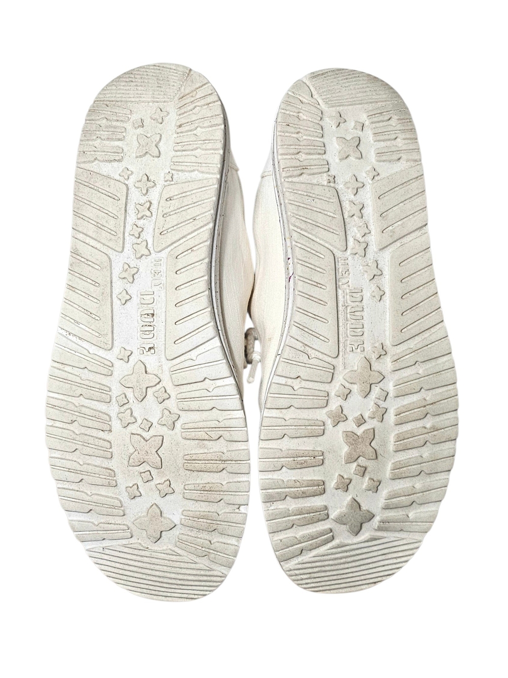 Hey Dude Boho Distressed Azca Sneakers in White with Multi Woven Accents - Picture 4 of 9